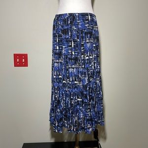 Jm Collections print and lace maxi skirt M